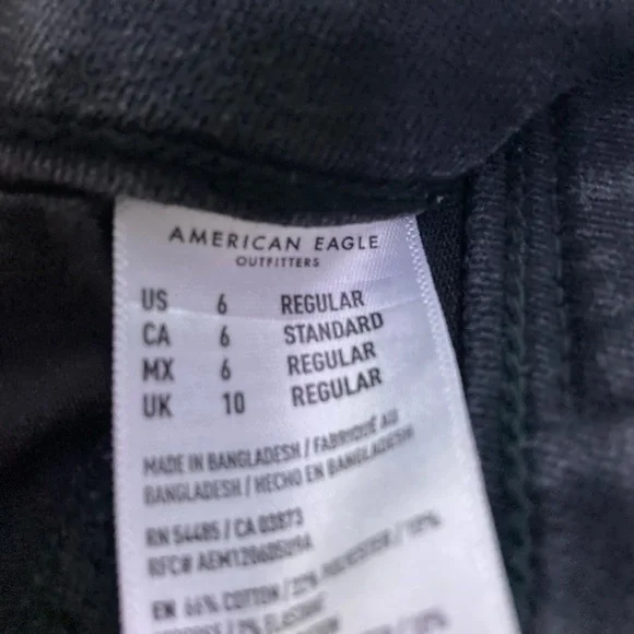 American Eagle Curvy High Rise Next Level Stretch Jeans Distressed Jeggings - Picture 8 of 9